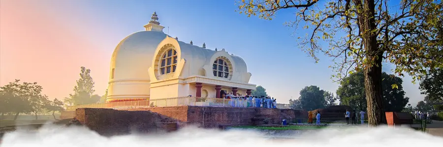 Mahaparinirvana Temple exterior view in Kushinagar Uttar Pradesh